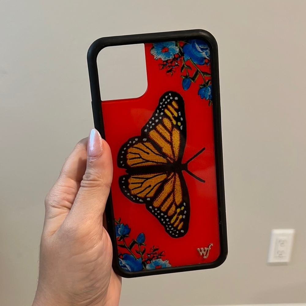 Wildflower Red Butterfly iPhone 11 Pro Max Case